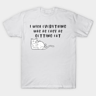 Funny Fat Cat - Cat illustration T-Shirt